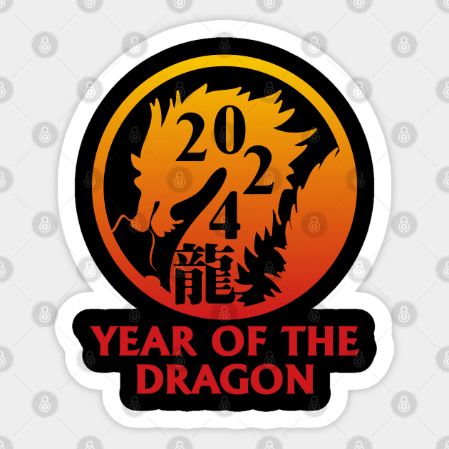 Year of the Dragon 2024 Chinese Zodiac Lunar New Year Sticker by Bunny Prince Design